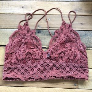 FREE PEOPLE PEACHY PINK LACE CAMI